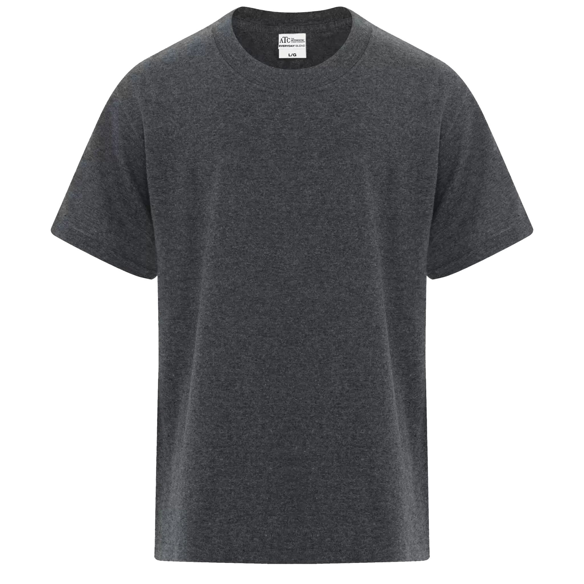 ATC Everyday Blend Side Seam Youth T-Shirt - Unisex Youth Sizing XS-XL - Dark Heather