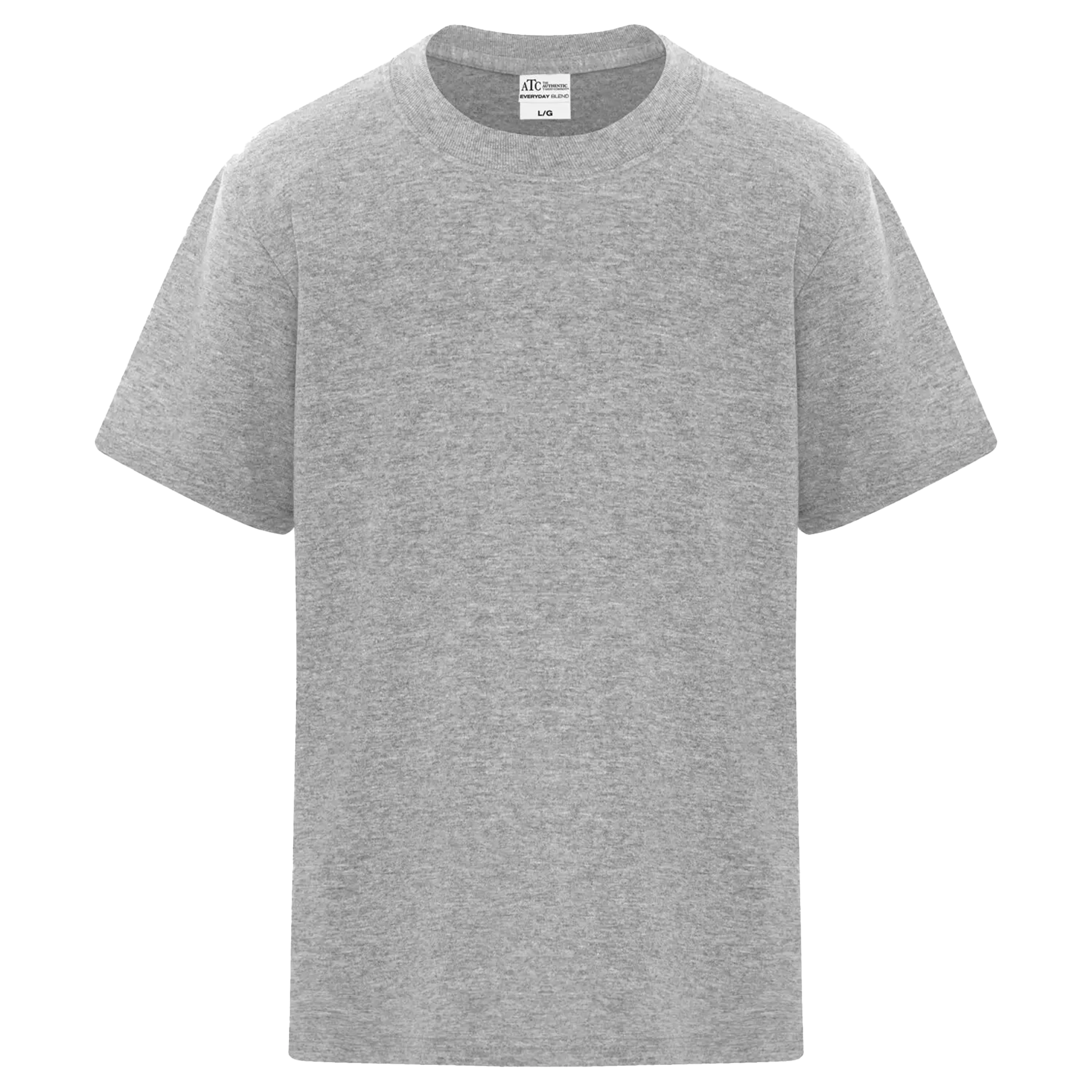 ATC Everyday Blend Side Seam Youth T-Shirt - Unisex Youth Sizing XS-XL - Athletic Grey