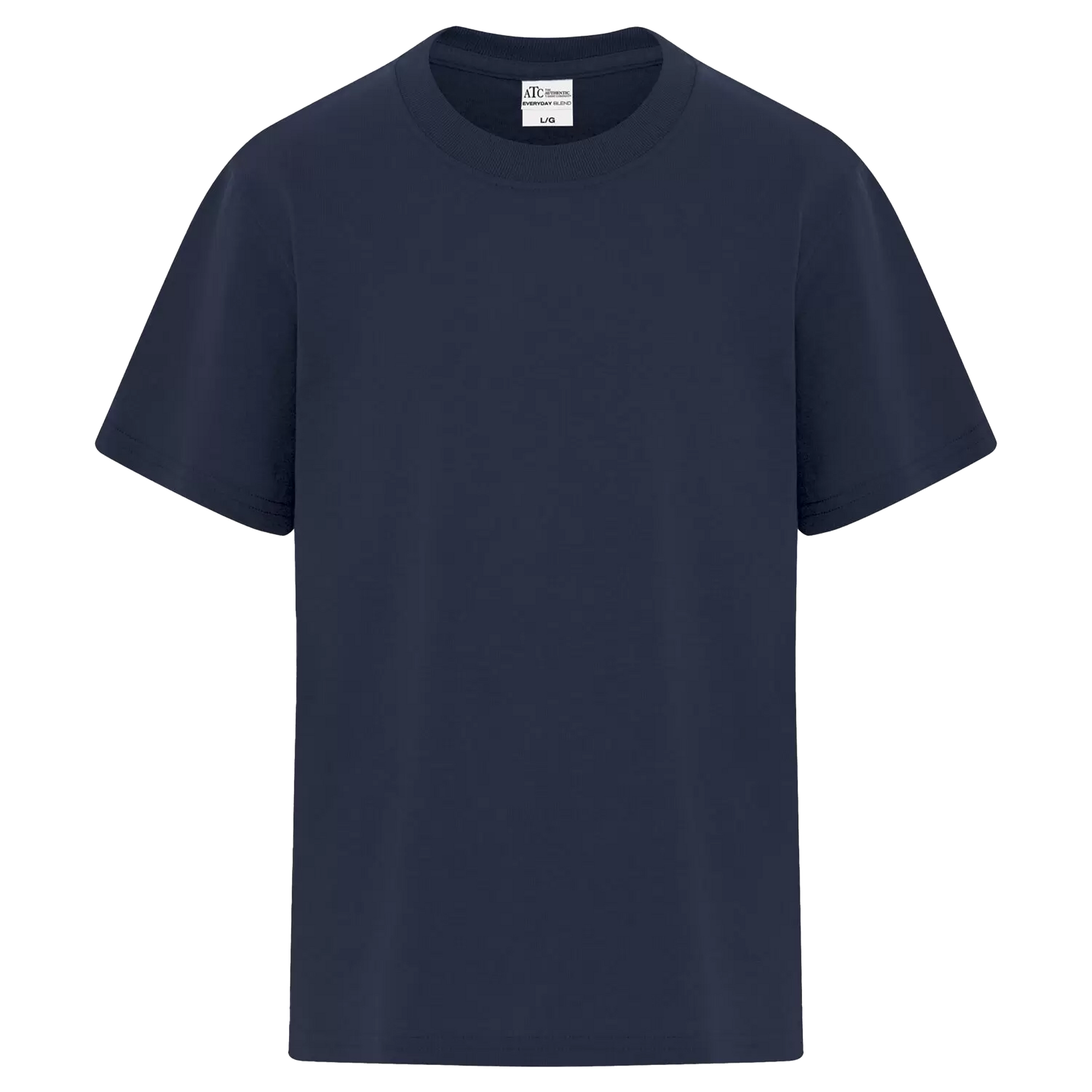ATC Everyday Blend Side Seam Youth T-Shirt - Unisex Youth Sizing XS-XL - Navy