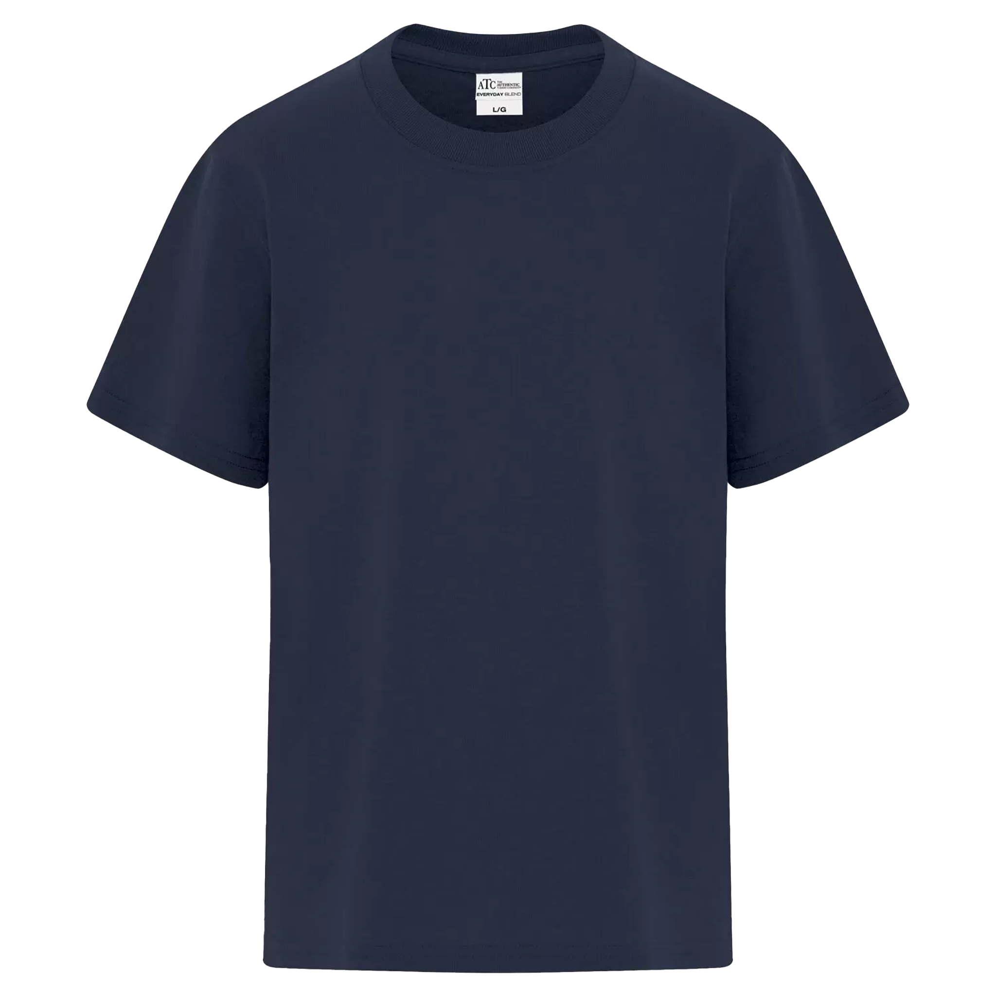ATC Everyday Blend Side Seam Youth T-Shirt - Unisex Youth Sizing XS-XL - Navy