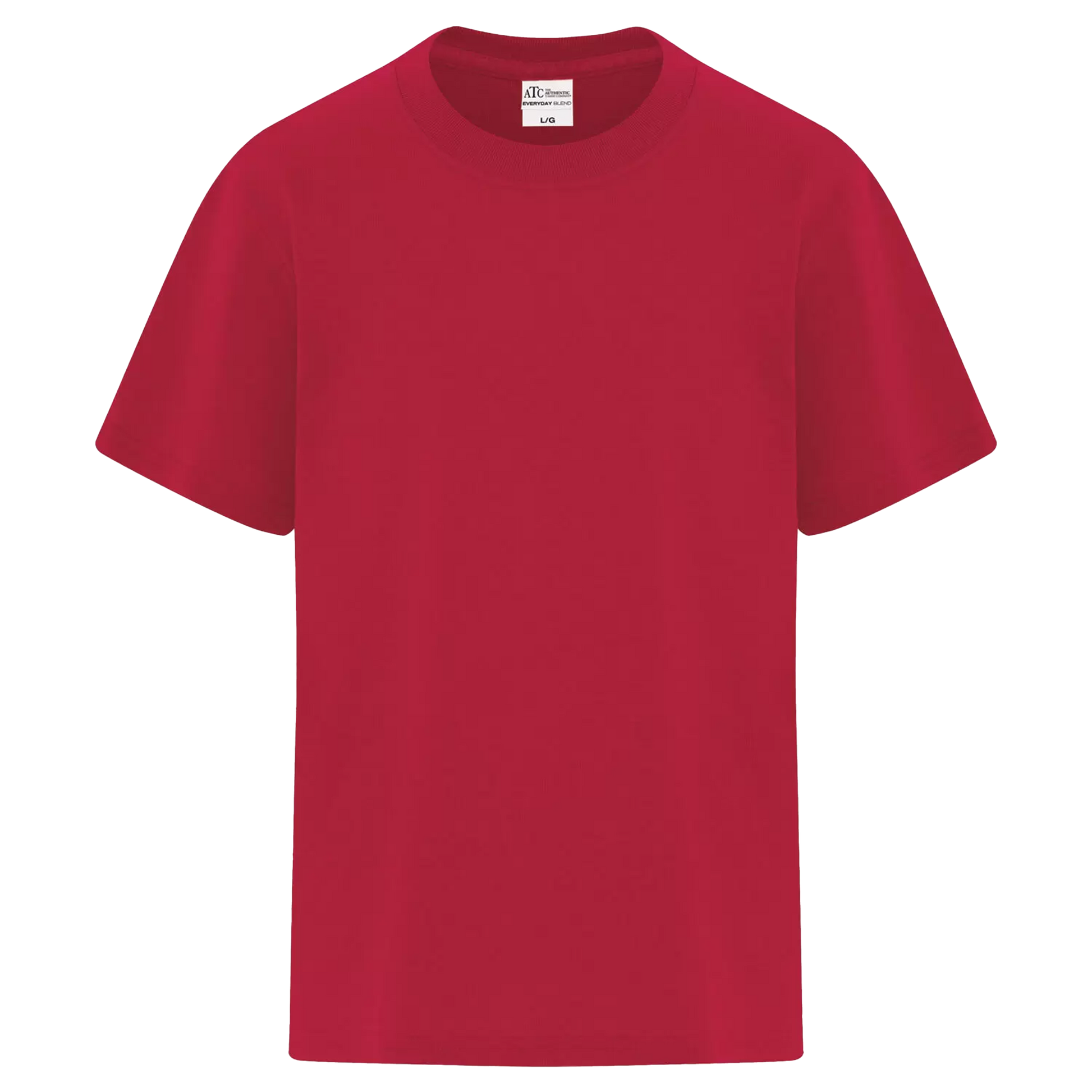 ATC Everyday Blend Side Seam Youth T-Shirt - Unisex Youth Sizing XS-XL - Red