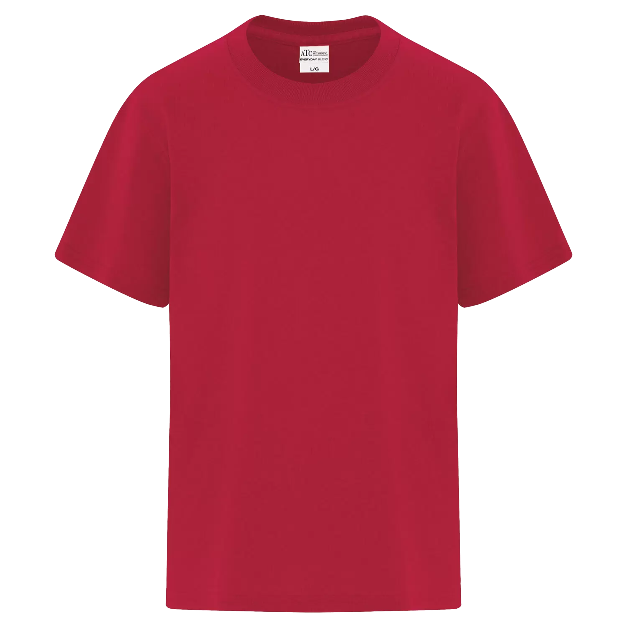 ATC Everyday Blend Side Seam Youth T-Shirt - Unisex Youth Sizing XS-XL - Red