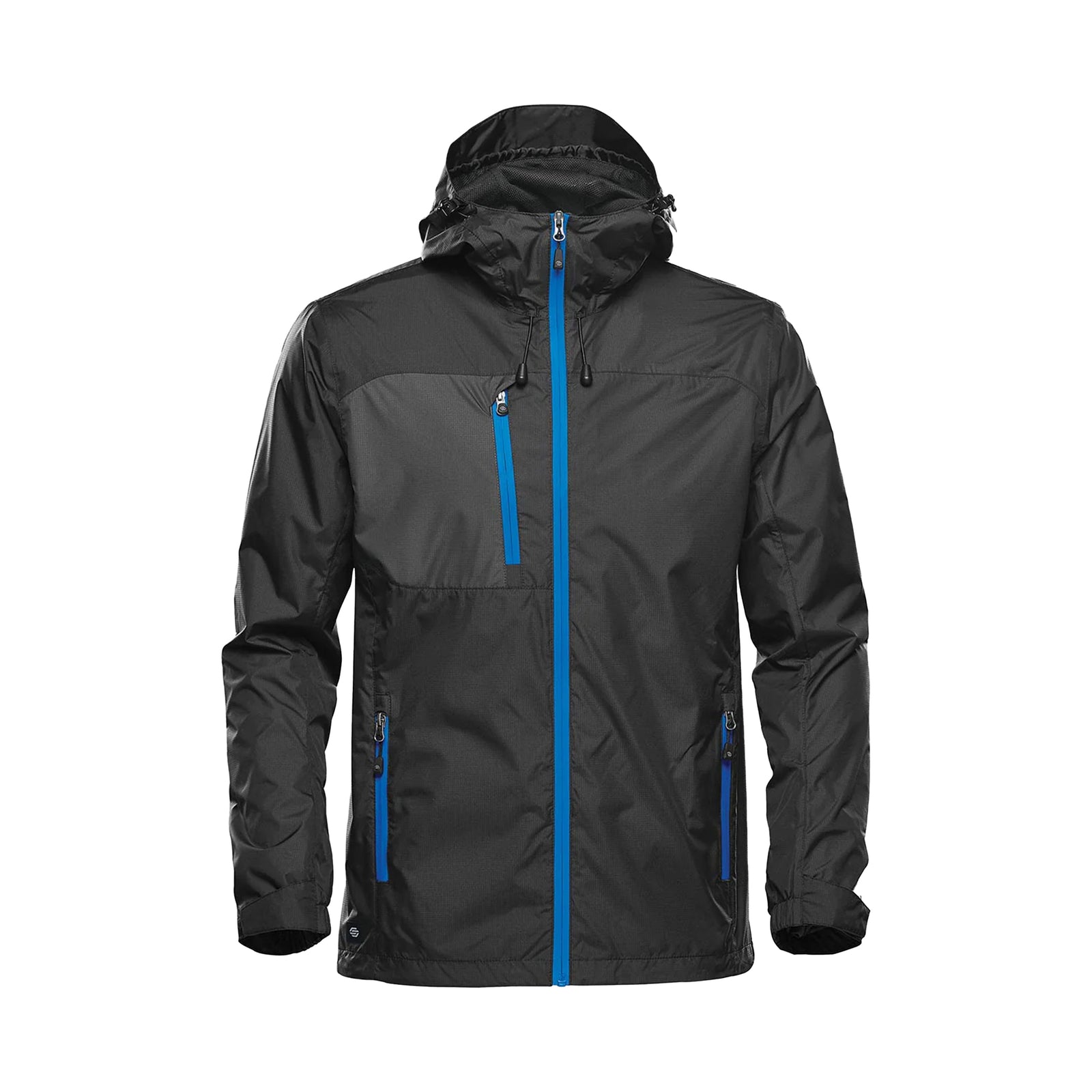Men's Olympia Shell - Rain Jacket - Black/Azure Blue