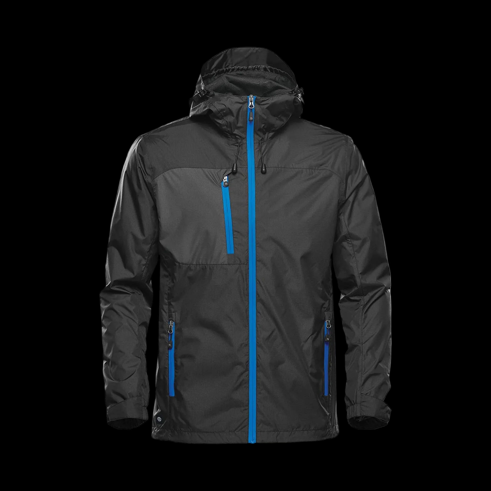 Men's Olympia Shell - Rain Jacket - Black/Azure Blue