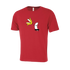 Stripped Banana Novelty T-Shirt - Adult Unisex Sizing XS-4XL - Red