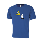 Stripped Banana Novelty T-Shirt - Adult Unisex Sizing XS-4XL - Royal