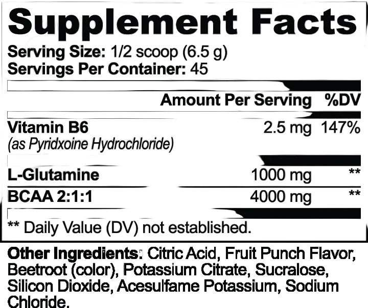 XLR8 BCAA Shock Powder (Fruit Punch)